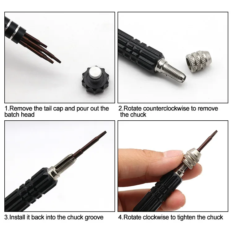 Mini Screwdriver Screw driver for iPhone DIY Mobile Phone Open Repair Tools Kit 5 in 1 Aluminum Alloy Mini Screwdriver Tools C-331
