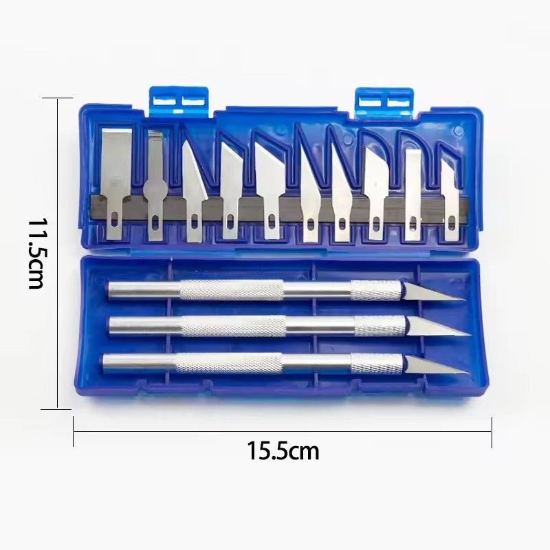 13Pcs Carving Knife Craft Sculpture Paper Cutting Blade Precision Engraving Cutter Non-Slip Hand Tool DIY Art Hobby Repair Set  E-1255