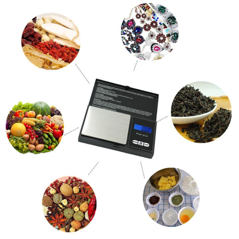 500g X 0.01g High Precision Digital Kitchen Scale Jewelry Balance Digital Scale Pocket Scale Weighing Electronic Scale C-197