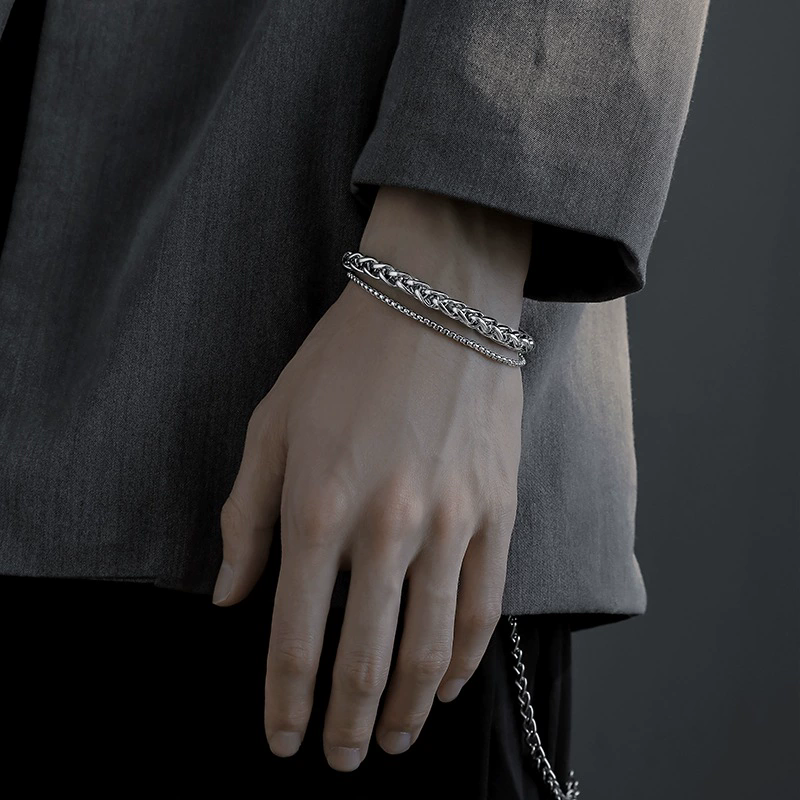 New Vintage Radical Dragon Bone Hip Hop Chunky Chain Men's Bracelet Hip Hop Punk Personality Trend Pulsera Hombre Accessories