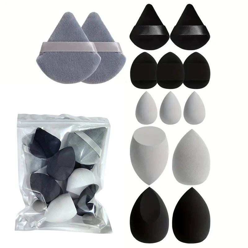 14Pcs Makeup Sponge Cosmetic Blender Beauty Egg Foundation Sponges Puff  Powder Puffs Make Up Accessories Women Makeup Tools