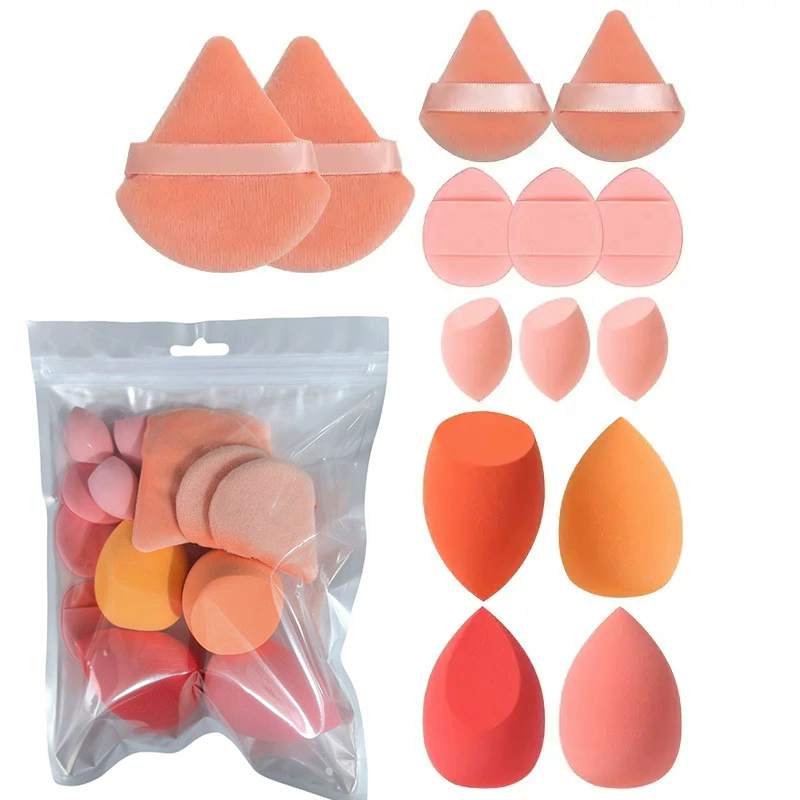 14Pcs Makeup Sponge Cosmetic Blender Beauty Egg Foundation Sponges Puff  Powder Puffs Make Up Accessories Women Makeup Tools