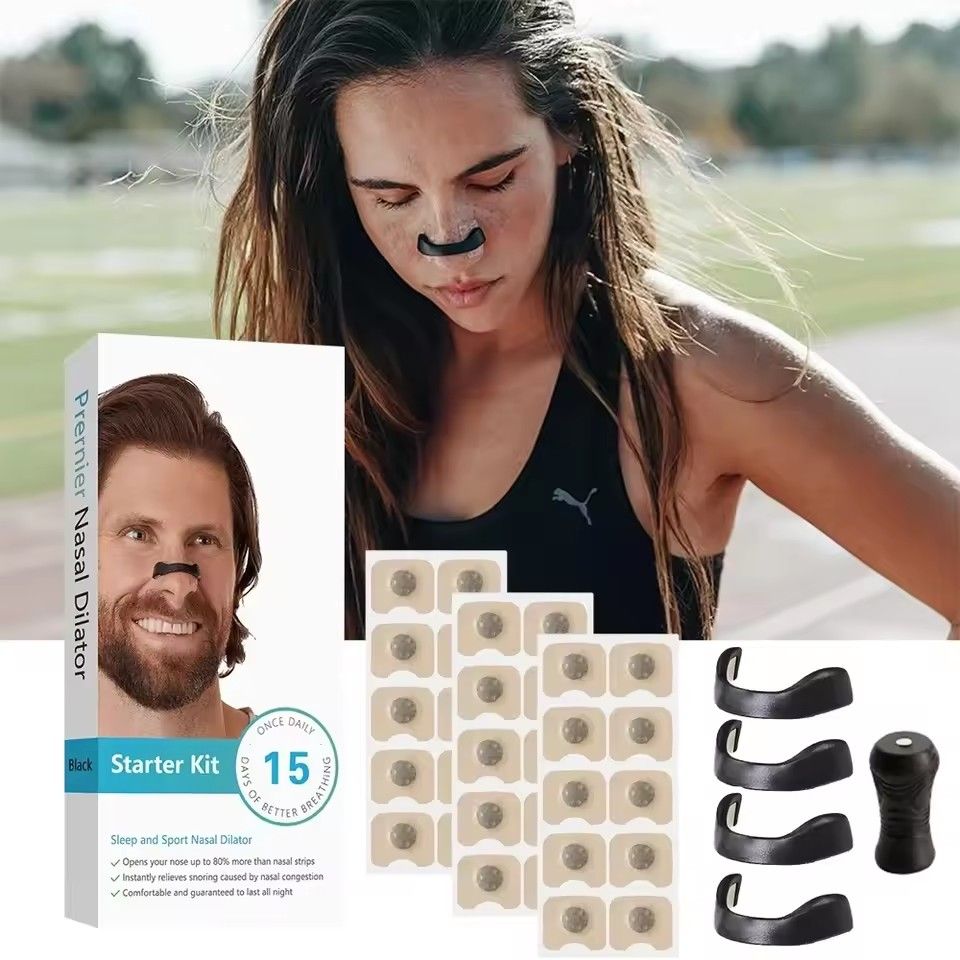 Magnetic Nasal Dilator Anti Snoring Nose Strips,Boost Oxygen Intake,Sleep Nasal Breathing Dilators Starter Kit