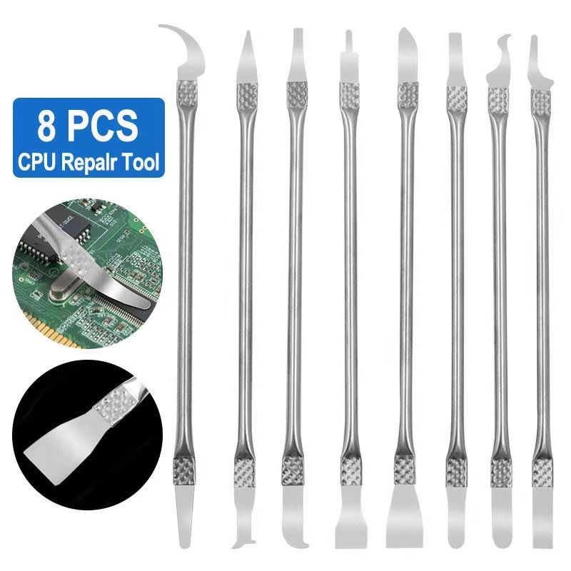 8pcs CPU IC Glue Remover C Chip Repair Phone Repair Tool Thin Blades Piratical Repair Hand Tool For Mobile Phone Computer E-997