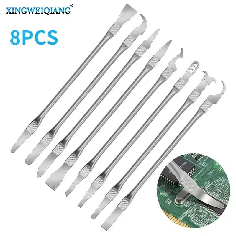 8pcs CPU IC Glue Remover C Chip Repair Phone Repair Tool Thin Blades Piratical Repair Hand Tool For Mobile Phone Computer E-997