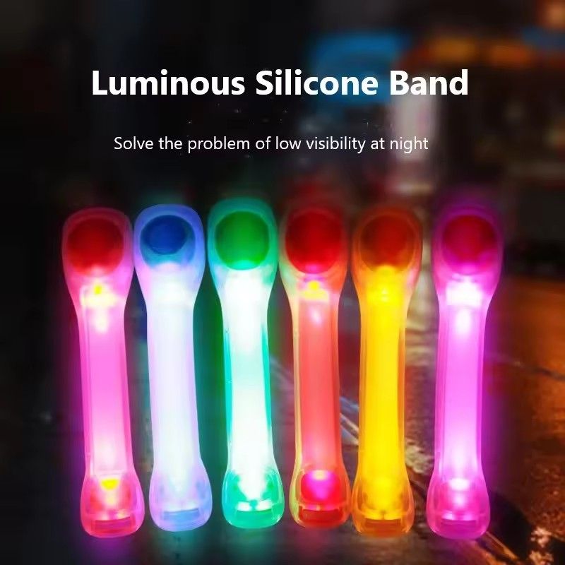 LED Light Up Armband Outdoor Sports Flashing Luminous Safety Band Adjustable Night Walking Running Riding Glow Arm Strap