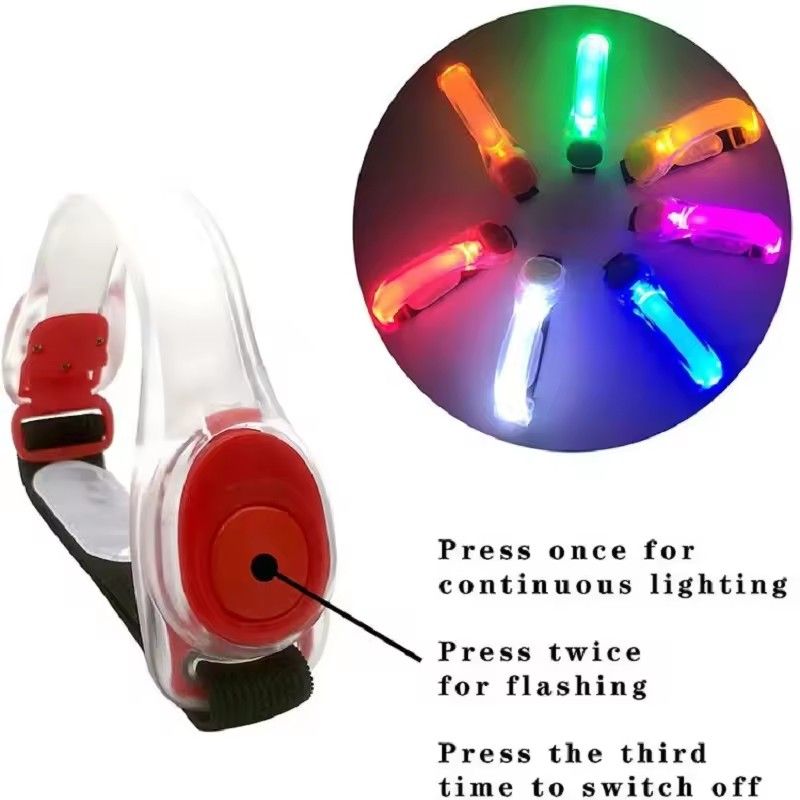 LED Light Up Armband Outdoor Sports Flashing Luminous Safety Band Adjustable Night Walking Running Riding Glow Arm Strap