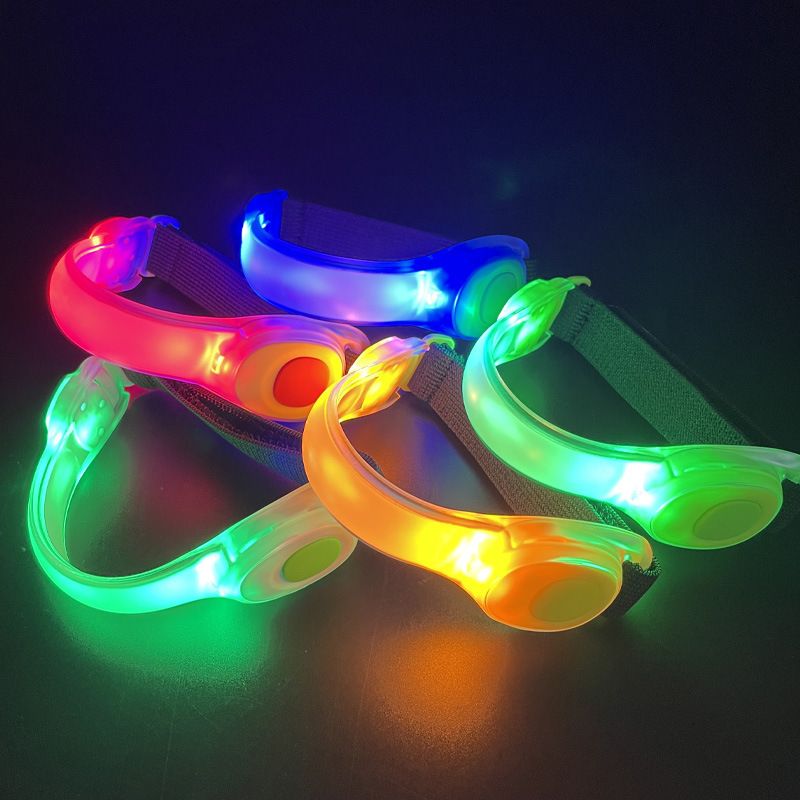 LED Light Up Armband Outdoor Sports Flashing Luminous Safety Band Adjustable Night Walking Running Riding Glow Arm Strap
