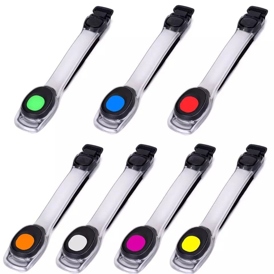 LED Light Up Armband Outdoor Sports Flashing Luminous Safety Band Adjustable Night Walking Running Riding Glow Arm Strap