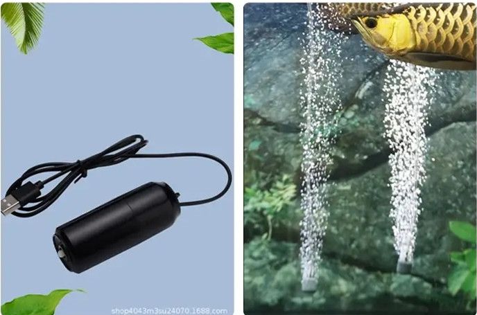 Silent Oxygenator Small Oxygen Pump Portable Mini USB Charging Fish Tank Oxygen Pump Fish Farming Aquarium Supplies