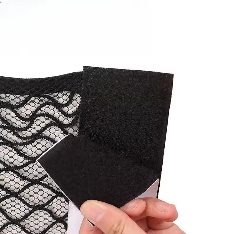 Car Storage Net Stretchable Mesh Pocket Net Magic Elastic Sticker Universal Rear Mesh Trunk Seat Bag Pocket Cage Auto Organizer