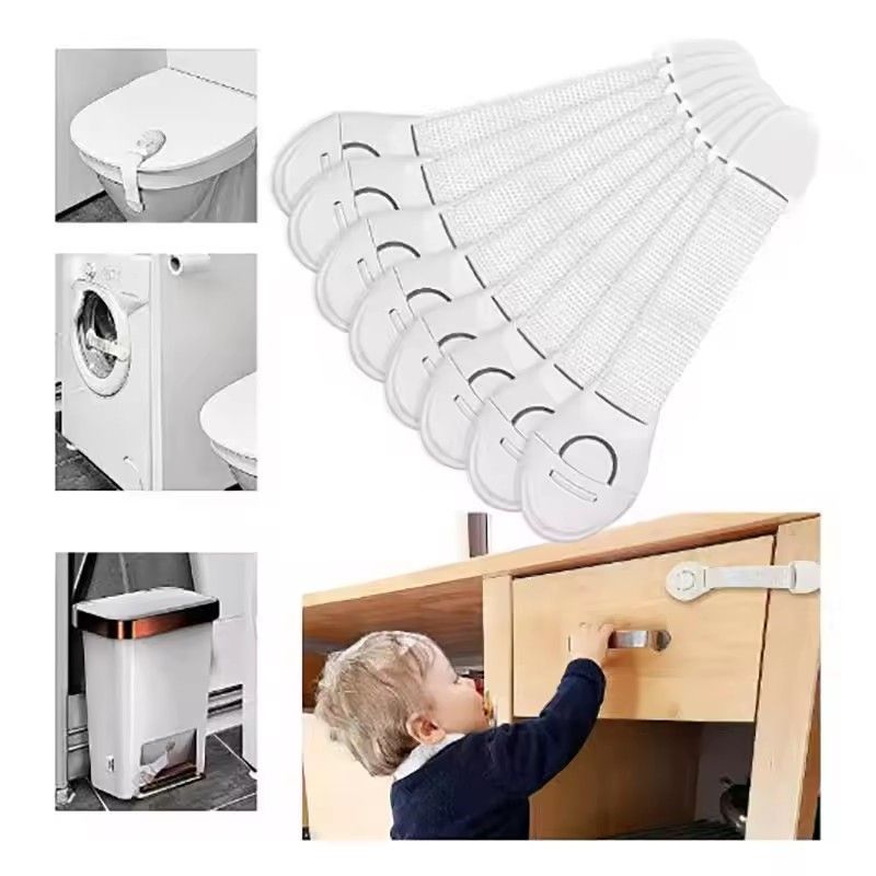 10PCS Child Safety Cabinet Lock Baby Security Protection Drawer Door Cabinet Lock Plastic Protection Kids Safety Door Lock E-1141