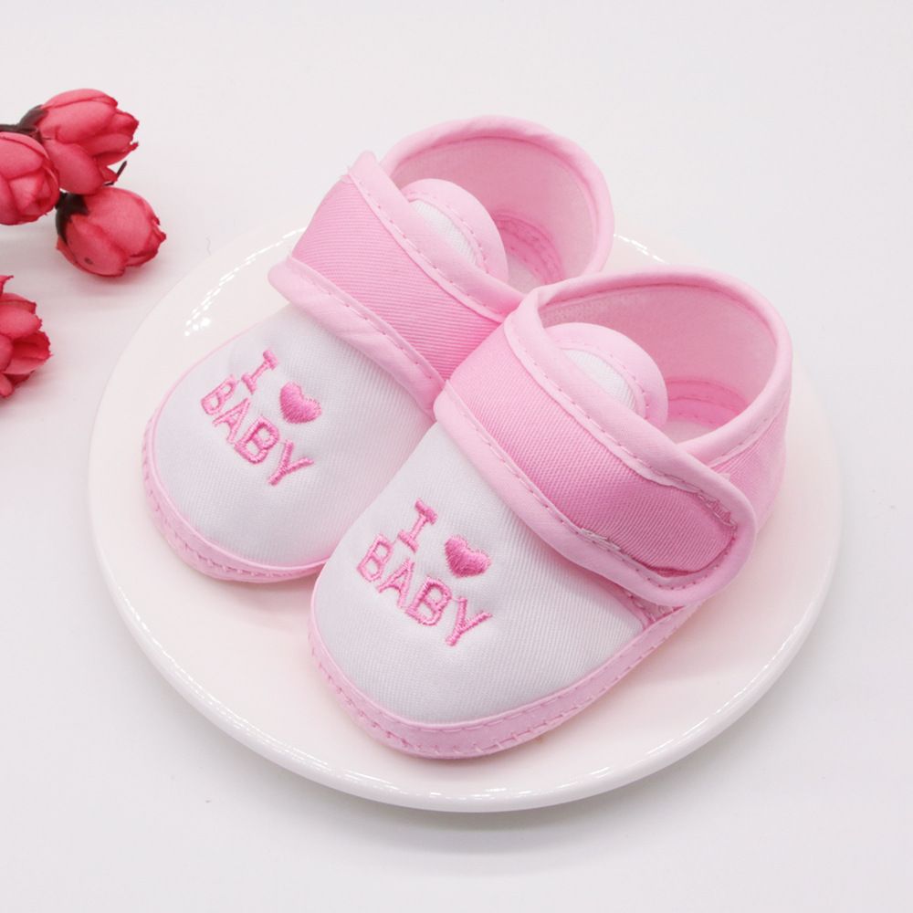 Double Heart Spring and Autumn Shoes for Men and Women 0-1 Years Old Soft Soled Toddler Shoes 3-6-9 Months Baby Walking Shoes
