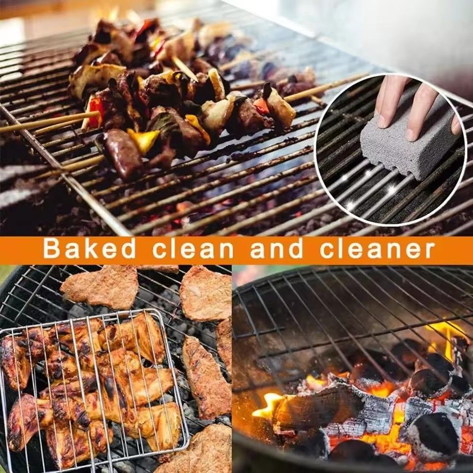 Cleaning Brick Block Barbecue Cleaning Stone Racks Stains Grease Cleaner Tools BBQ Grill