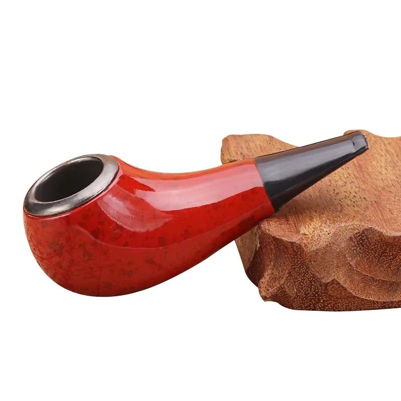 Scotte Vintage Classic Tobacco Pipe Pouch with Accessories, Red, Durable, Solid, High Quality, Free Smoke
