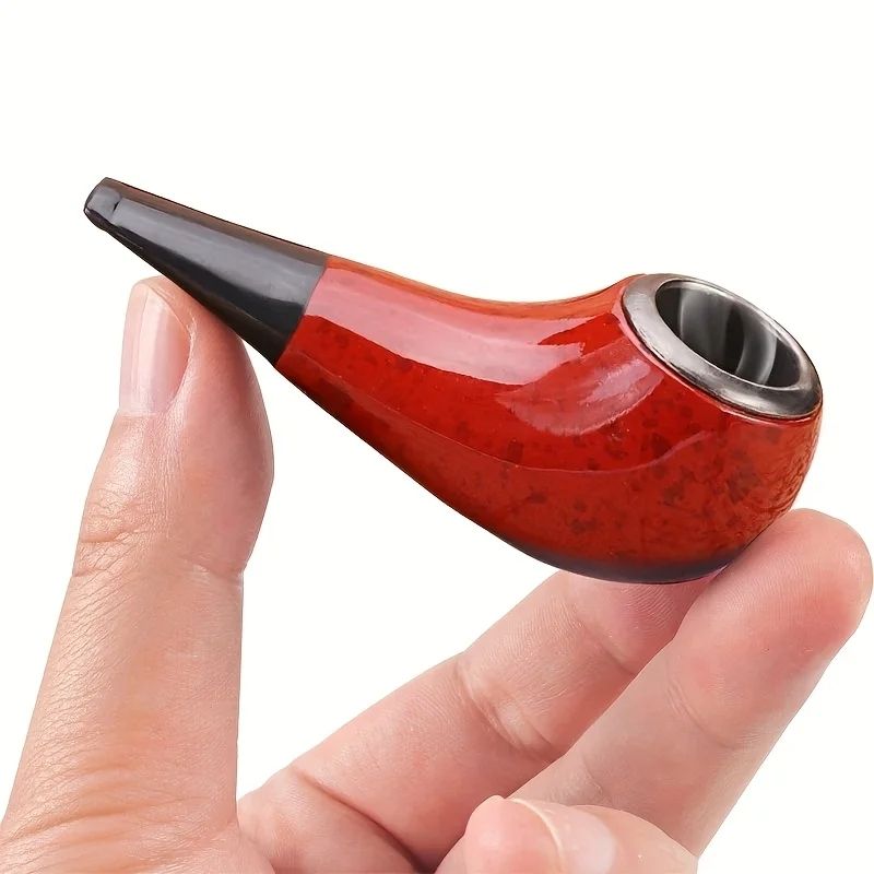 Scotte Vintage Classic Tobacco Pipe Pouch with Accessories, Red, Durable, Solid, High Quality, Free Smoke