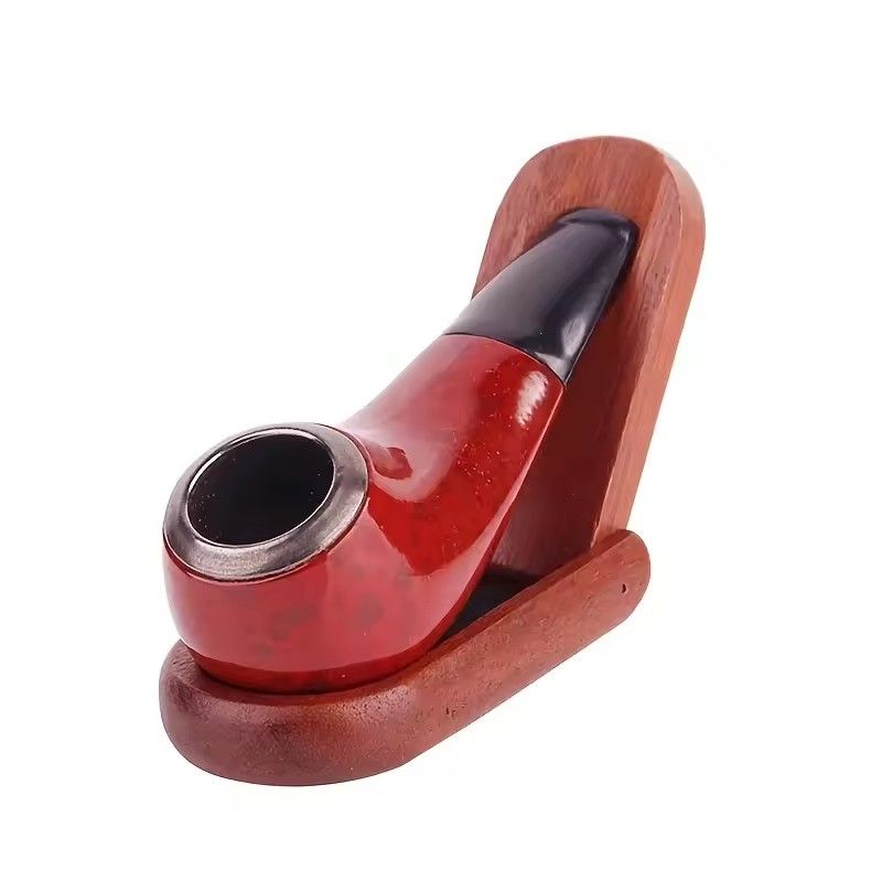 Scotte Vintage Classic Tobacco Pipe Pouch with Accessories, Red, Durable, Solid, High Quality, Free Smoke