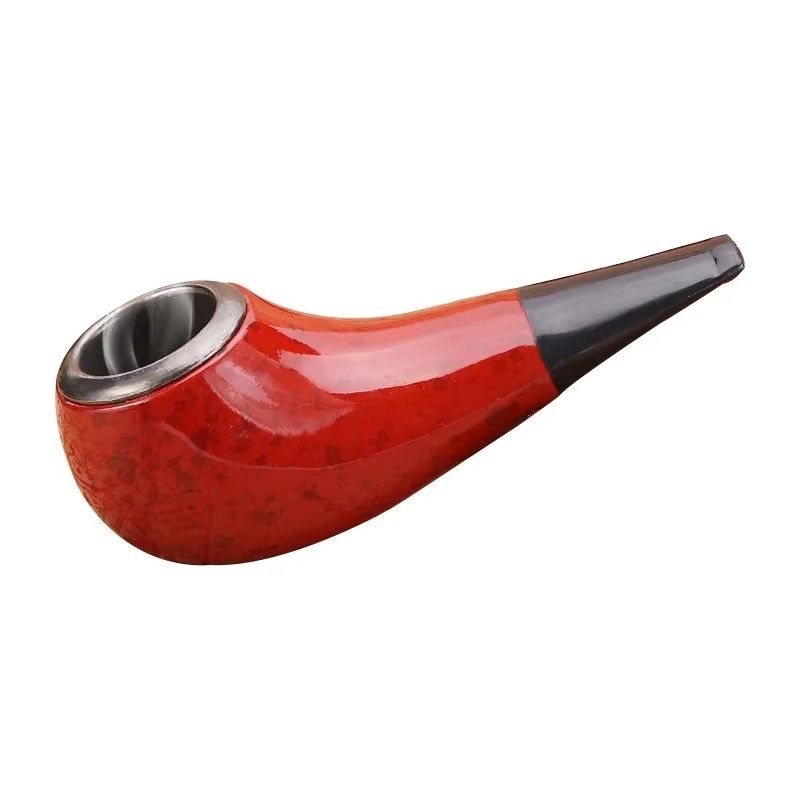 Scotte Vintage Classic Tobacco Pipe Pouch with Accessories, Red, Durable, Solid, High Quality, Free Smoke