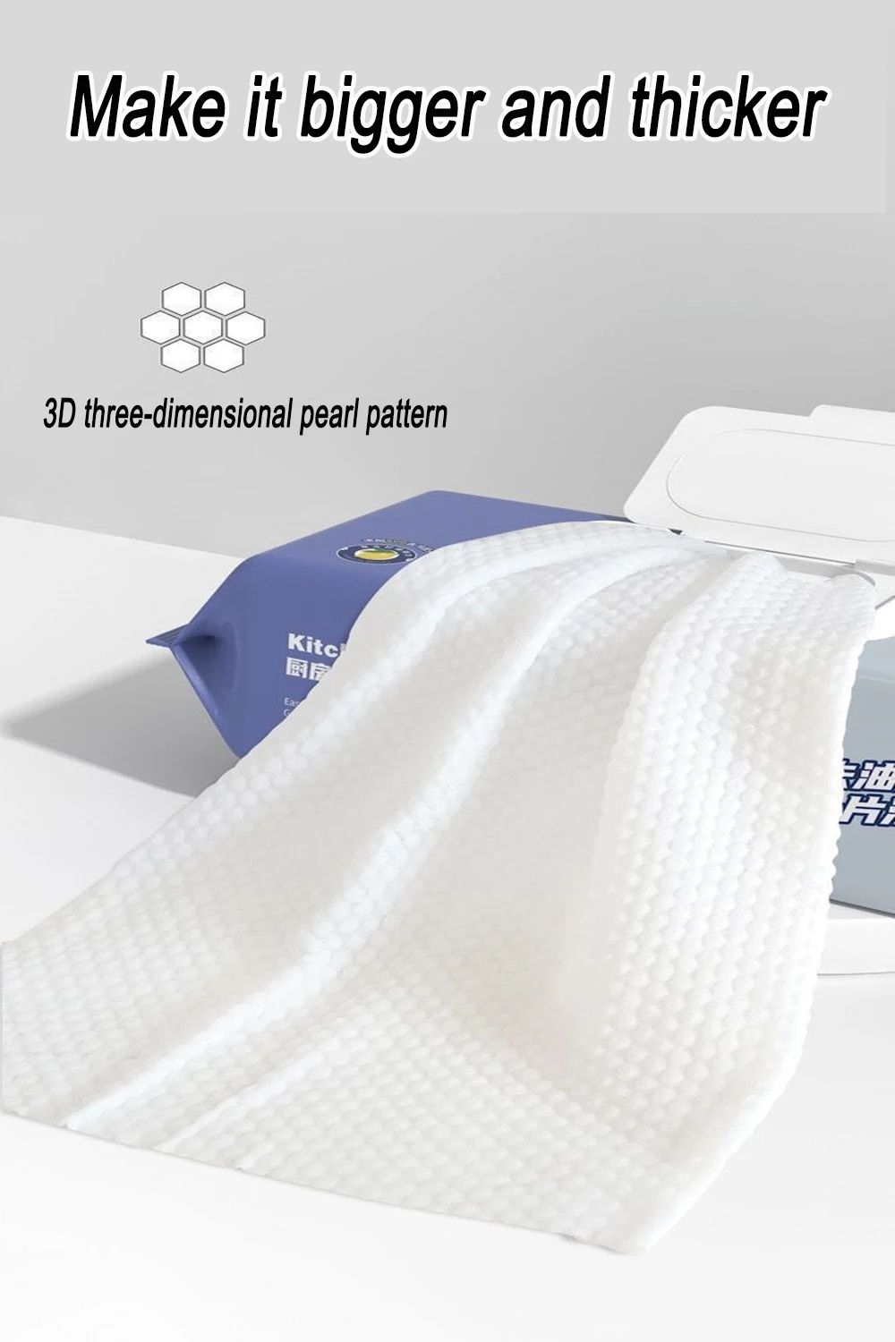 80pcs Kitchen Cleaning Wipes Strong Decontamination Kitchen Wipes Degreasing