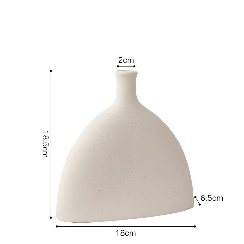 Modern Simple Ceramic Art Vase Dried Flowers Flower Arrangement Ornaments Living Room TV Cabinet Bedroom Desktop Home Decoration