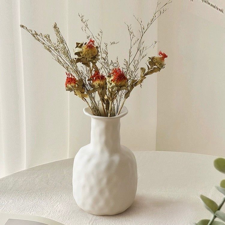 Modern Simple Ceramic Art Vase Dried Flowers Flower Arrangement Ornaments Living Room TV Cabinet Bedroom Desktop Home Decoration