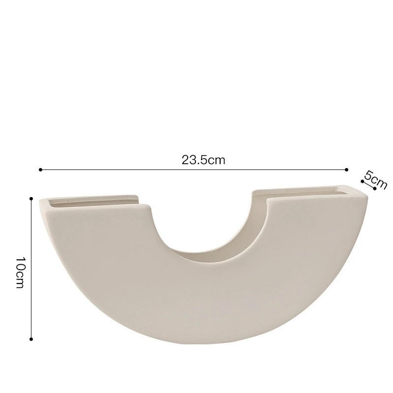 Modern Simple Ceramic Art Vase Dried Flowers Flower Arrangement Ornaments Living Room TV Cabinet Bedroom Desktop Home Decoration