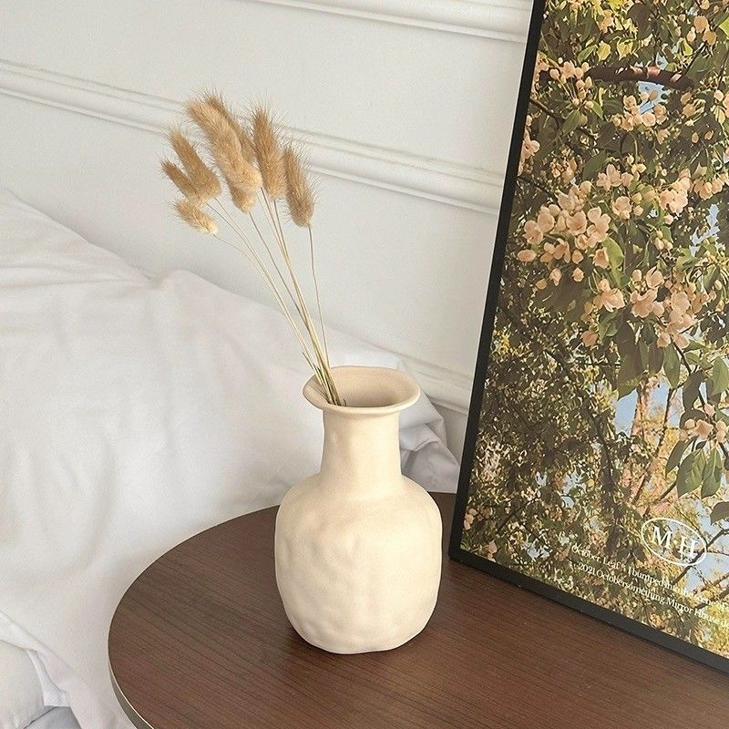 Modern Simple Ceramic Art Vase Dried Flowers Flower Arrangement Ornaments Living Room TV Cabinet Bedroom Desktop Home Decoration