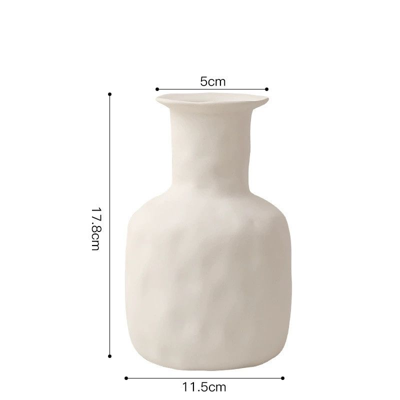 Modern Simple Ceramic Art Vase Dried Flowers Flower Arrangement Ornaments Living Room TV Cabinet Bedroom Desktop Home Decoration