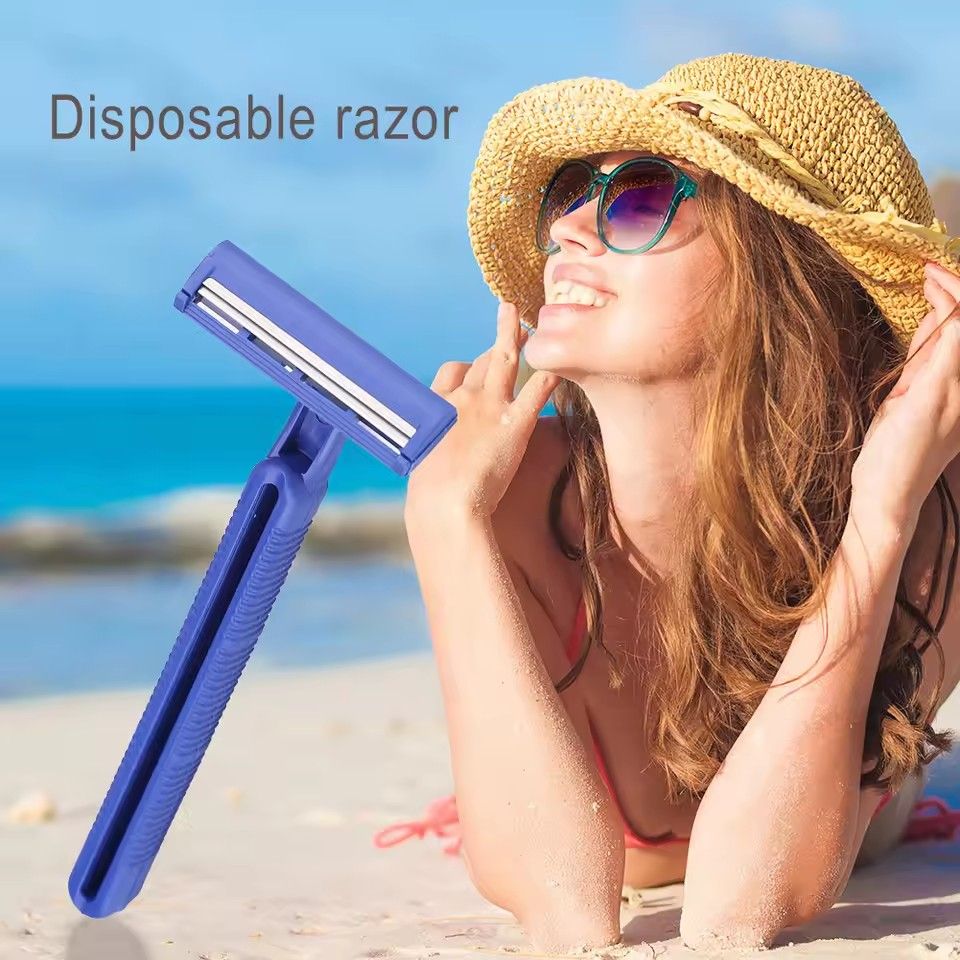 3PCS Disposable Beard Shaver Body Trimmer Stainless Steel 3-layer Blade Shaver Men's and Women's Hotel