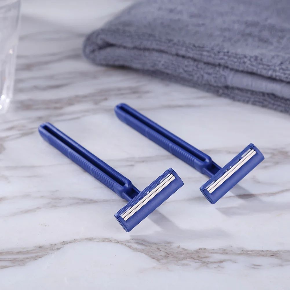 3PCS Disposable Beard Shaver Body Trimmer Stainless Steel 3-layer Blade Shaver Men's and Women's Hotel