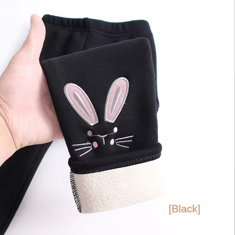 1pcKids Girls Winter Leggings 2025 Children Plus Velvet Warm Trousers Thick Lamb Fleece trousers Solid Color Baby Pencil Pants