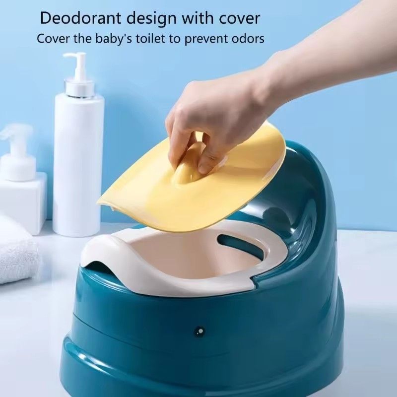 1pcToddler Potty Baby Toilet Trainer Portable Training Toilet For Travel Stable And Safe Oval Bottom Design Non Slip Potty For