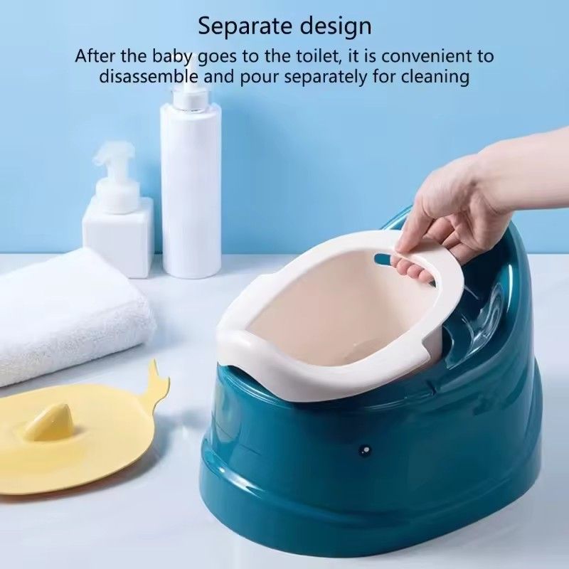 1pcToddler Potty Baby Toilet Trainer Portable Training Toilet For Travel Stable And Safe Oval Bottom Design Non Slip Potty For