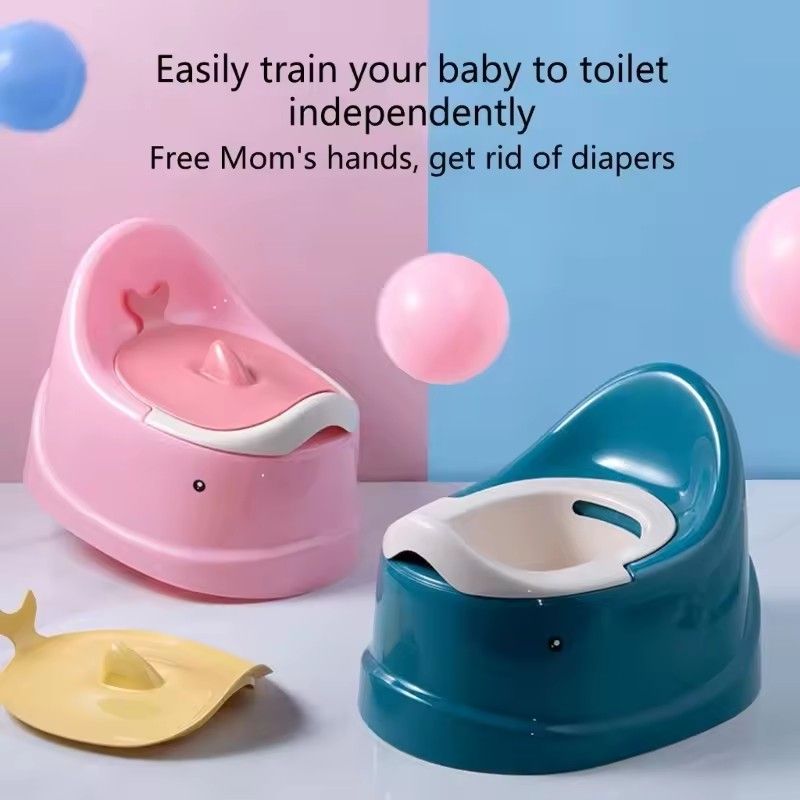 1pcToddler Potty Baby Toilet Trainer Portable Training Toilet For Travel Stable And Safe Oval Bottom Design Non Slip Potty For