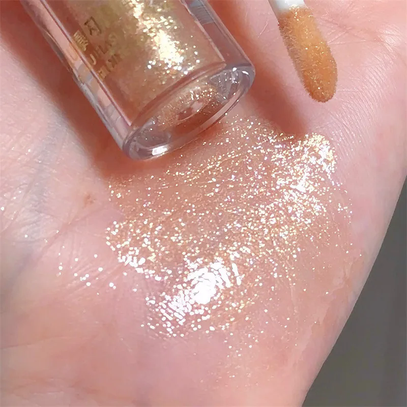 1pc waterproof diamond glitter lip gloss 5-color glitter liquid lip gloss mirror lip gloss sexy view 7