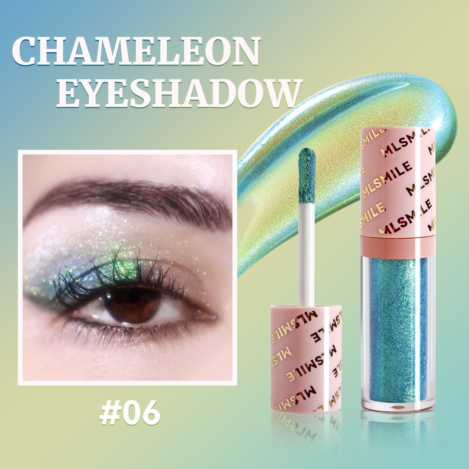 1pc color changing eye shadow pearl sequins burst metal wind liquid eye shadow quick drying view 9