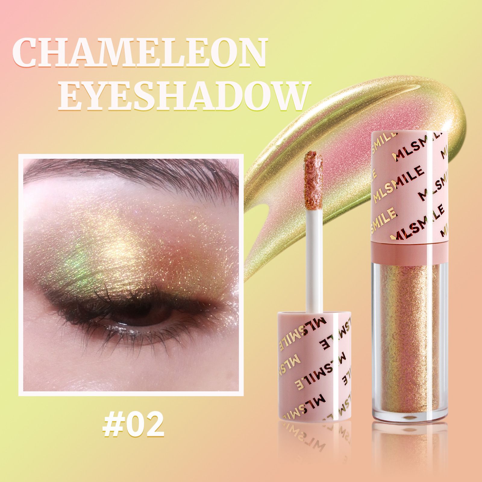 1pc color changing eye shadow pearl sequins burst metal wind liquid eye shadow quick drying view 5