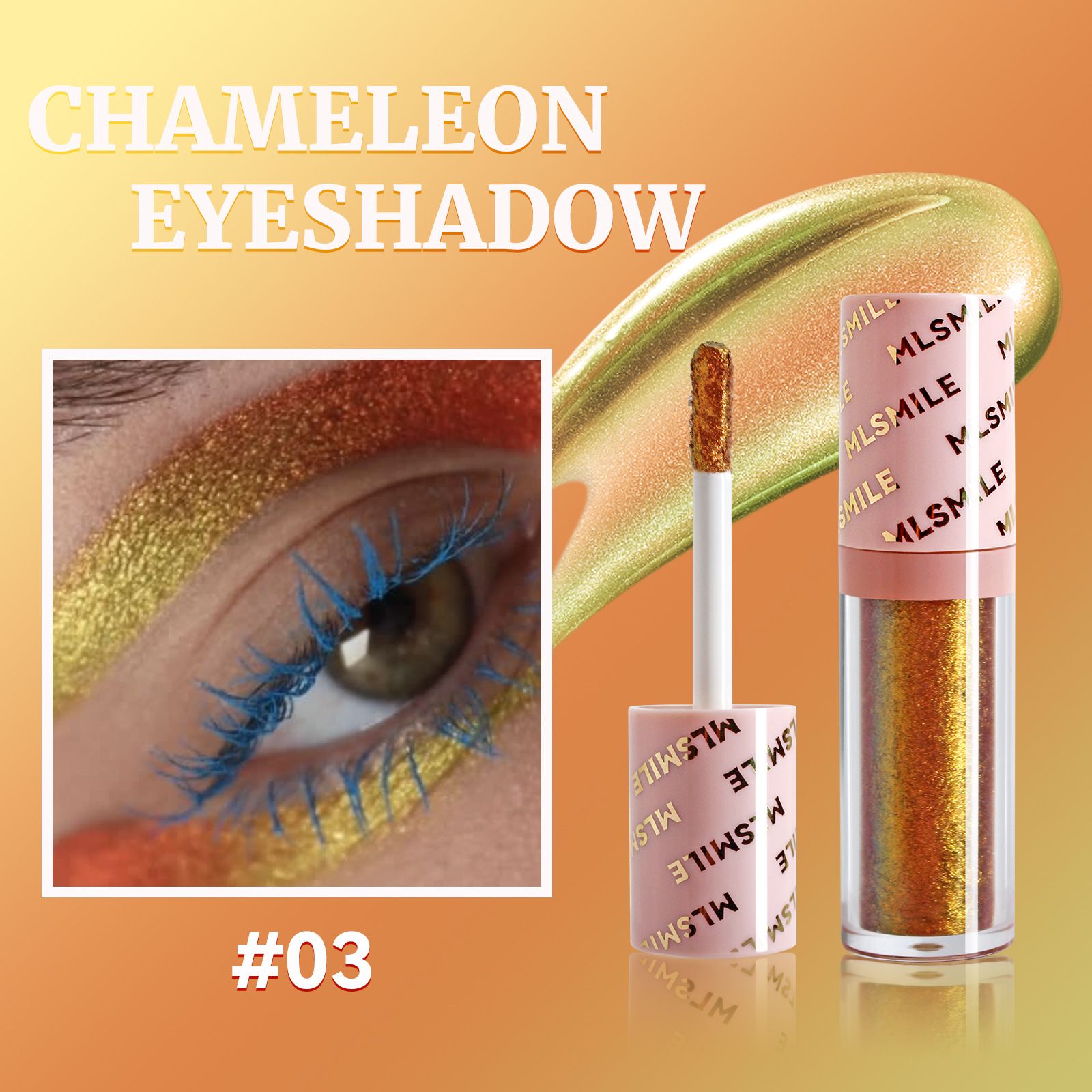 1pc color changing eye shadow pearl sequins burst metal wind liquid eye shadow quick drying view 6