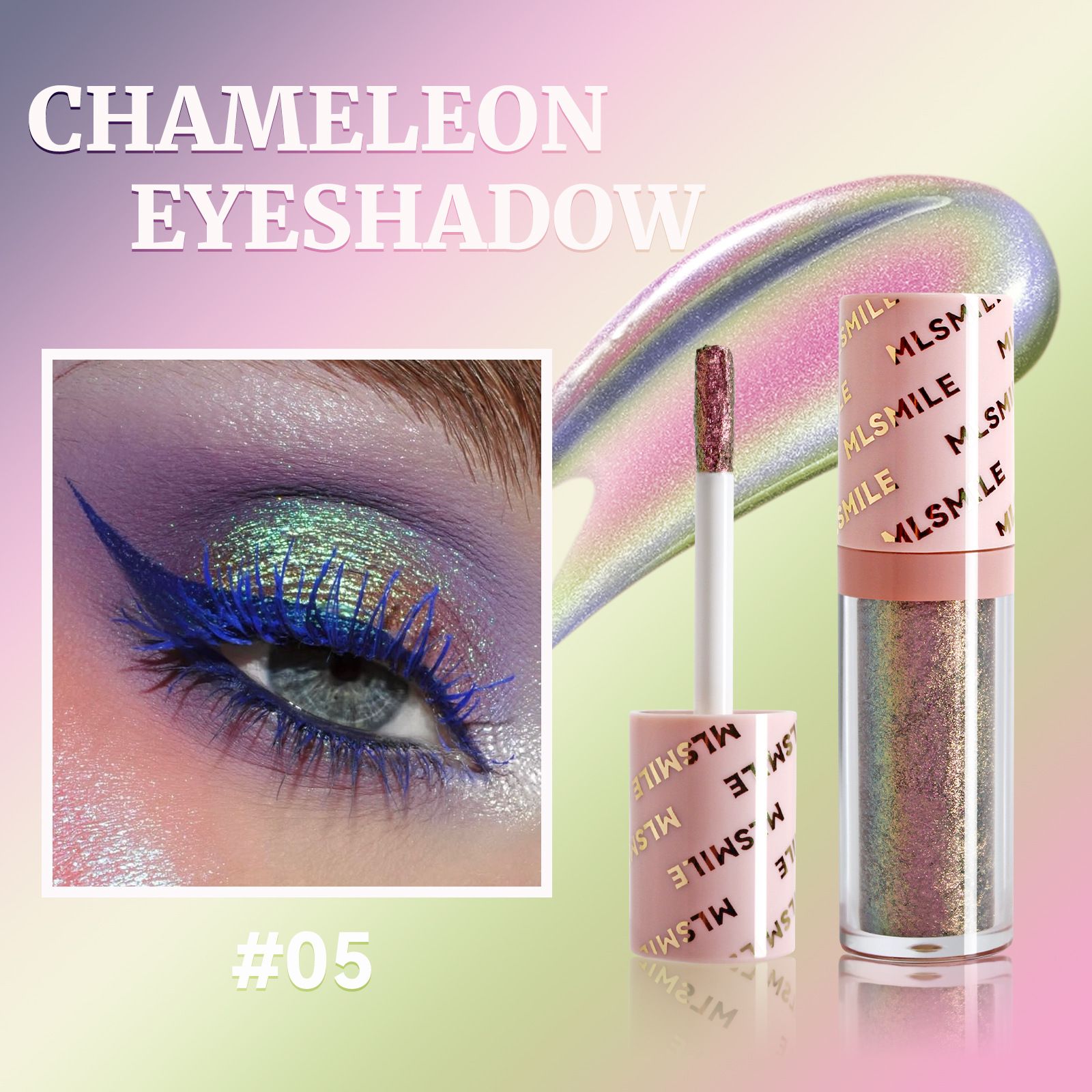 1pc color changing eye shadow pearl sequins burst metal wind liquid eye shadow quick drying view 8