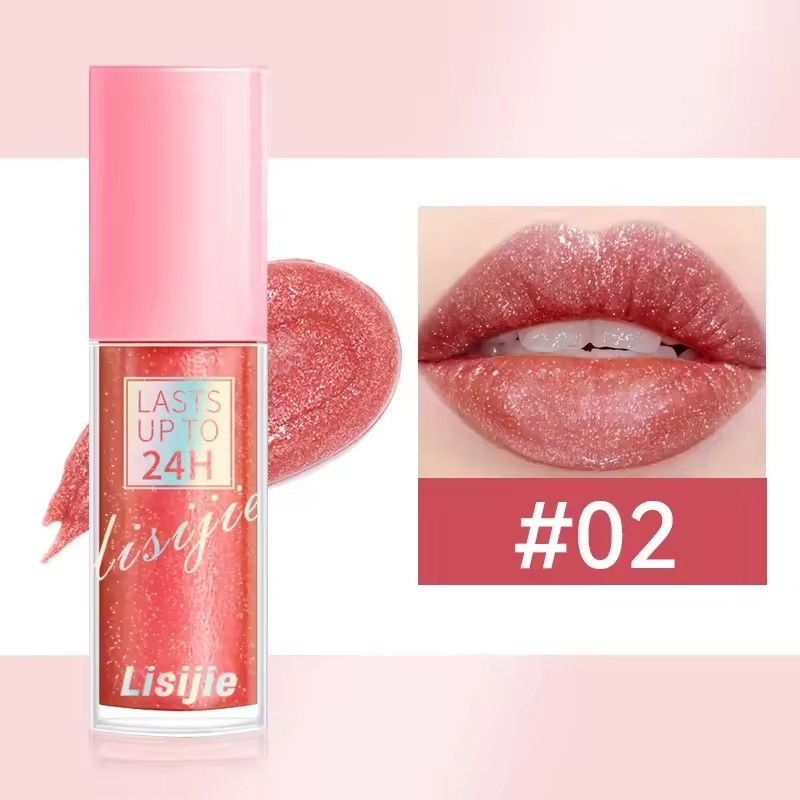 1pc Diamond Shining Lip Gloss Durable Waterproof Liquid Lipstick Pearl Shining Lip Gloss Shining Lip Makeup view 8