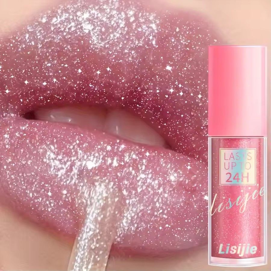 1pc Diamond Shining Lip Gloss Durable Waterproof Liquid Lipstick Pearl Shining Lip Gloss Shining Lip Makeup view 3
