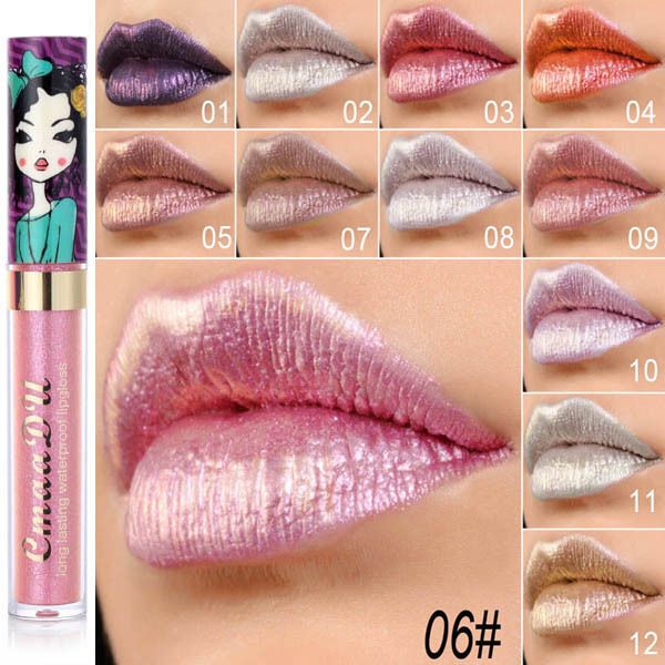 1pcCmaaDu 12 Color Beauty Pearl Lip Gloss Long lasting Waterproof Liquid Lipstick view 3