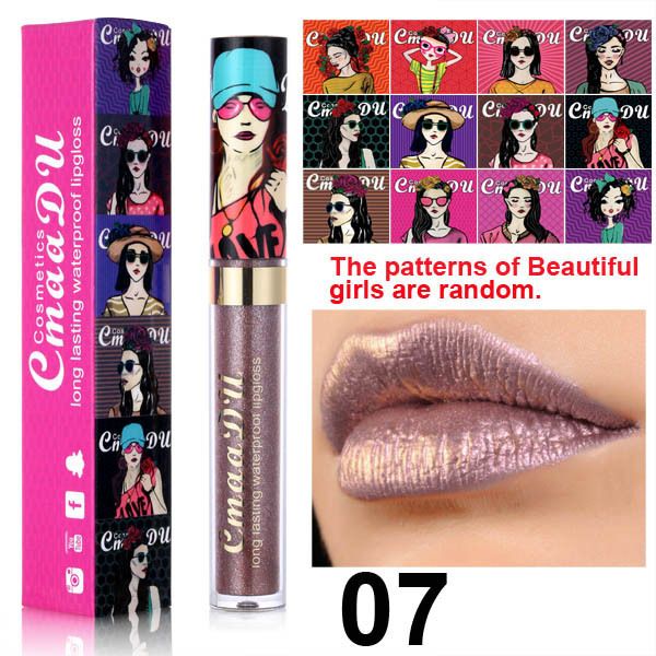 1pcCmaaDu 12 Color Beauty Pearl Lip Gloss Long lasting Waterproof Liquid Lipstick view 10