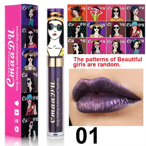 1pcCmaaDu 12 Color Beauty Pearl Lip Gloss Long lasting Waterproof Liquid Lipstick view 4
