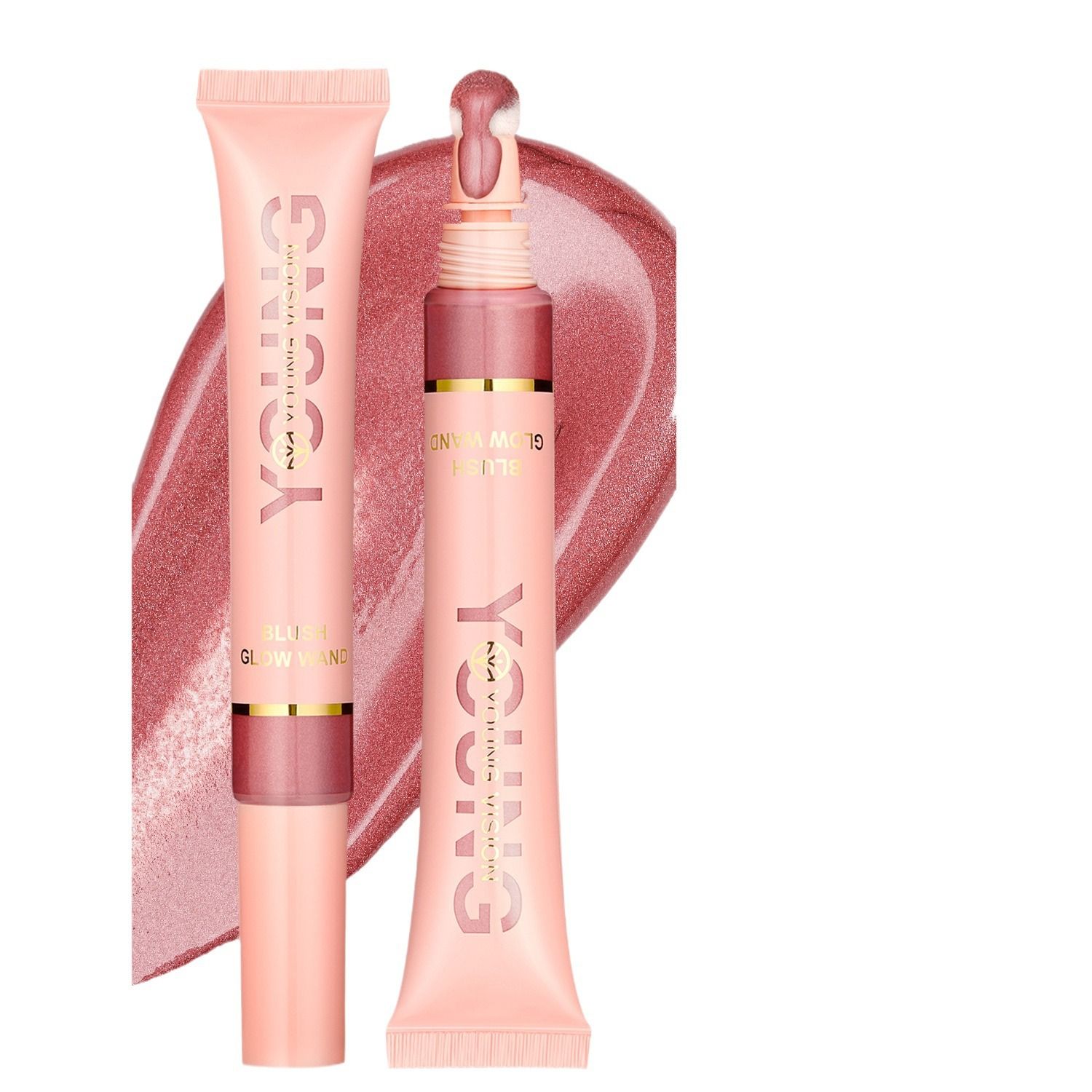 1pc6 color liquid gloss lip gloss plush brush head squeeze lip gloss lipstick