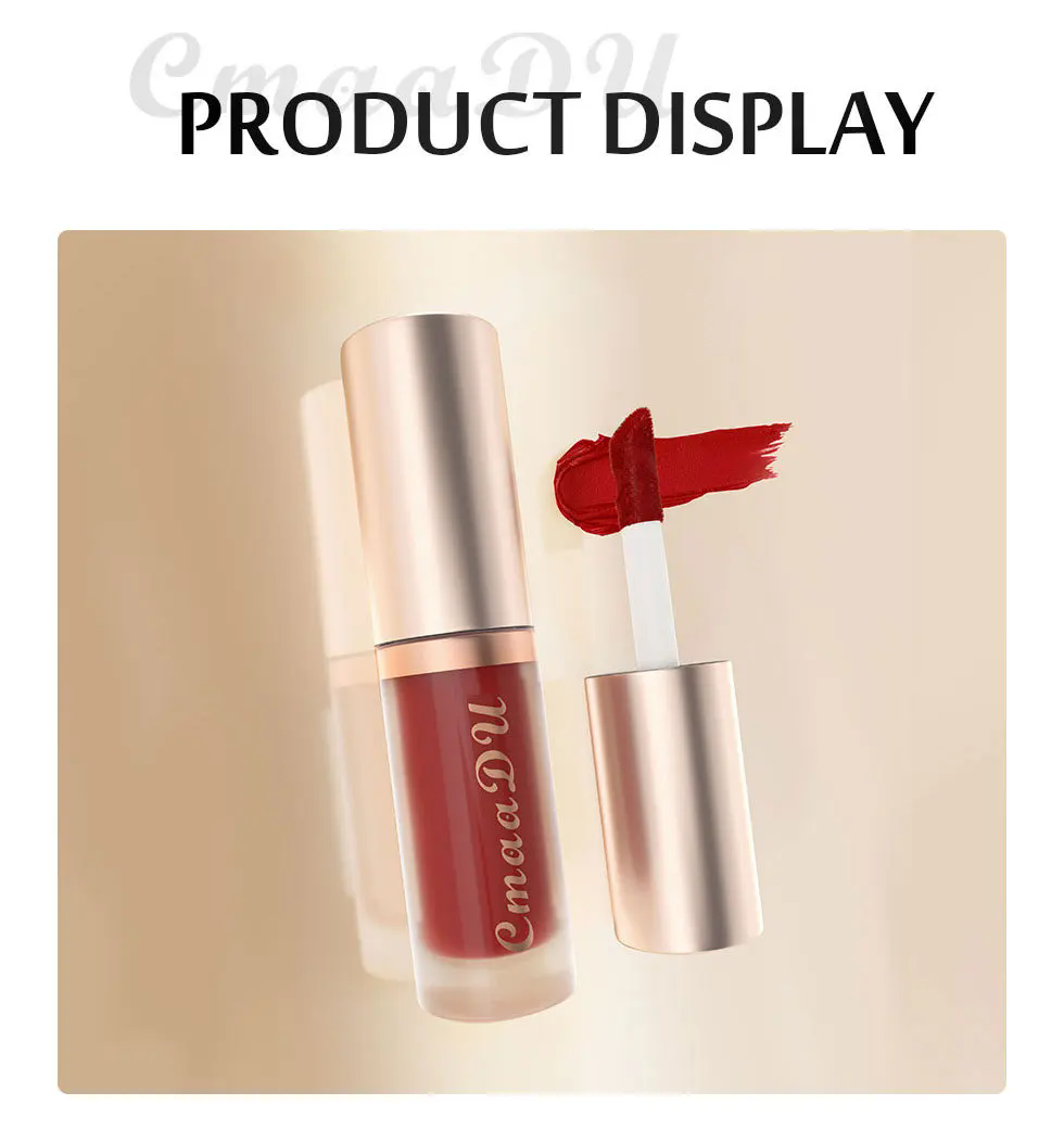 1pc Waterproof Matte Velvet Lip Glaze Moisturizing Long Lasting Non-stick Cup Not Easy To Fade Lip Gloss Lipstick Makeup1pc Wate view 4