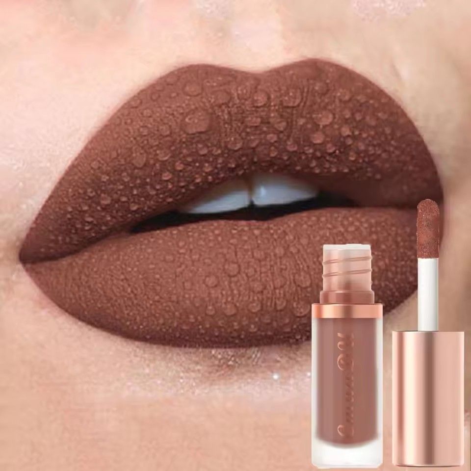 1pc Waterproof Matte Velvet Lip Glaze Moisturizing Long Lasting Non-stick Cup Not Easy To Fade Lip Gloss Lipstick Makeup1pc Wate view 2