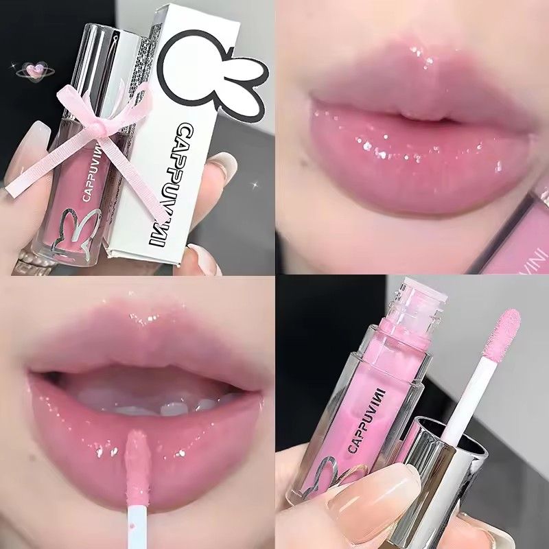 1pc Water Powder Brightening Lip Gloss Long lasting Moisturizing Water Powder Brightening Paste Brown Lip Oil view 5