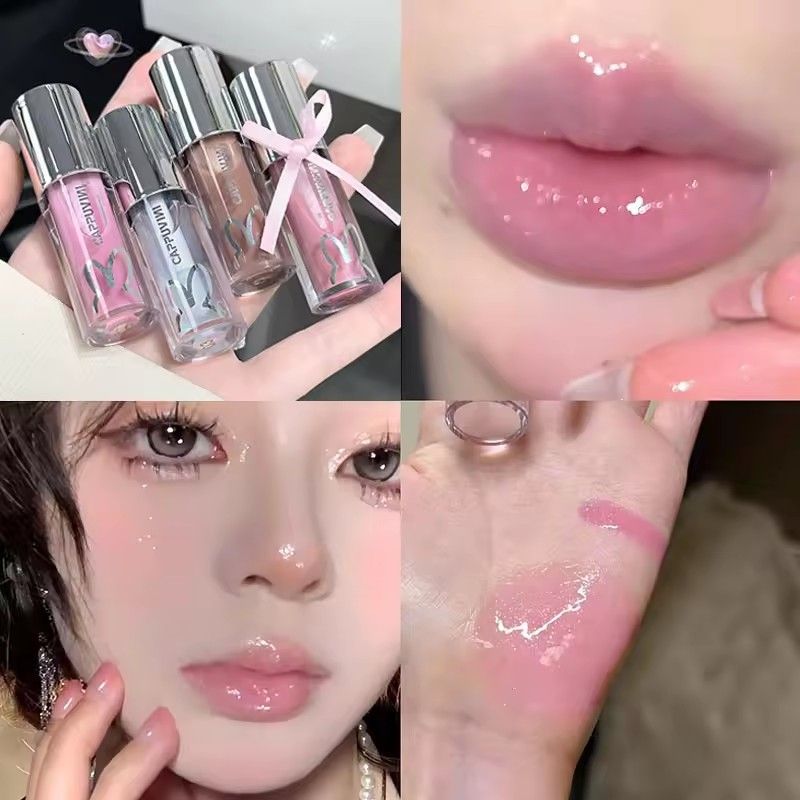 1pc Water Powder Brightening Lip Gloss Long lasting Moisturizing Water Powder Brightening Paste Brown Lip Oil view 6