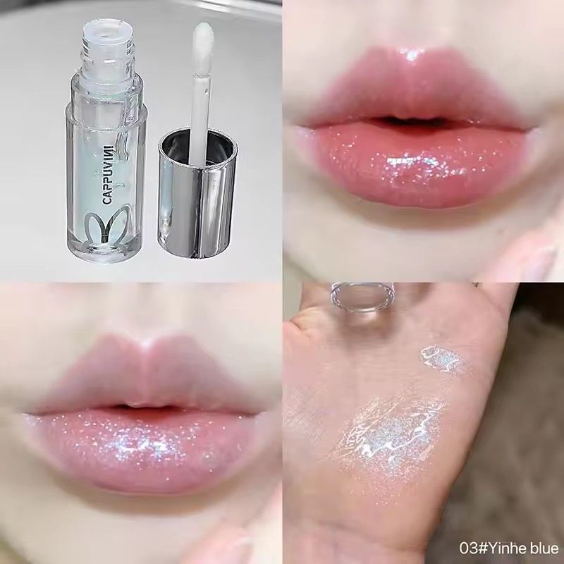 1pc Water Powder Brightening Lip Gloss Long lasting Moisturizing Water Powder Brightening Paste Brown Lip Oil view 9